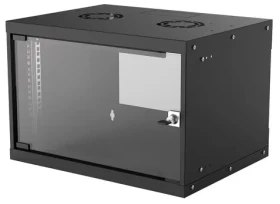Intellinet Nástenný rozvádzač 540x400 mm čierna / Rozvádzač / 19" / 6U / Flatpack / nosnosť 50 kg (714143)