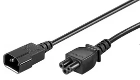 MicroConnect Predlžovací kábel C14 - C5 1.8m čierna (PE080618)