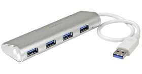 StarTech USB Hub 4 porty strieborná / USB hub / USB 3.0 / 4X USB-A / hliníkové telo (ST43004UA)