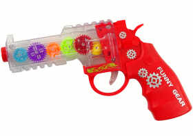 Mamido Detská pištoľ s efektmi červená