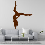 Veselá Stena Samolepka Pole dance Farba: červená, Veľkosť: 60 x 42 cm