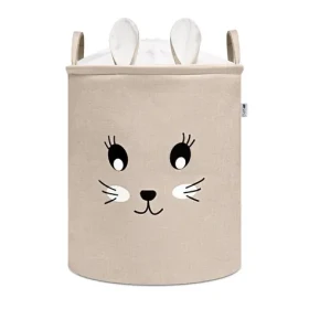 Sipo Kôš na hračky XL so šnúrkou, skladací bavlnený / 63 l, Rabbit (SPXB04)