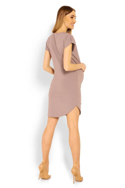 Dámske tehotenské šaty 1629 Caramel - PeeKaBoo S/M karamelová