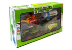 Mamido Traktor s tromi prívesmi žatvy sena zelený