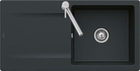 VILLEROY & BOCH VILLEROY & BOCH - Keramický drez Villeroy &amp; Boch Siluet 60, 333601R7, Pure Black 333601R7