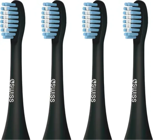 4Swiss Sensitive Clean čierna / Náhradná hlavica na zubnú kefku / 4 ks (5906496181160)