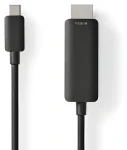 Nedis USB-C - HDMI čierna / Redukcia / USB 3.2 Gen 1 / 4K 60Hz / 1 m (CCGL64655BK10)
