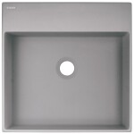 DEANTE - Correo metallic grey Granit umývadlo na dosku - 400x400 mm CQR_SU4S
