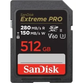 SanDisk Extreme PRO SDXC 512 GB / Pamäťová karta / UHS-II / Class 10 U3 V60 / čítanie: 280 MB/s / zápis: 150 MB/s (SDSDXEP-512G-GN4IN)