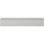 MEXEN/S - Rivel kúpeľňová skrinka pod umývadlo 140 cm s doskou, 1 šuplík, reliéf, sivá mat 91A20-14023-1-BFC62