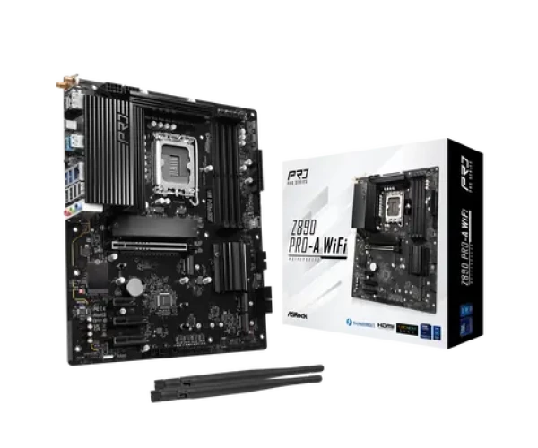 ASRock Z890 Pro-A WiFi / Z890 / LGA 1851 / 4X DDR5 / PCIex16 / 1x2.5GLAN / ATX (90-MXBP60-A0UAYZ)