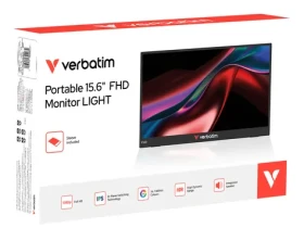 15,6" Verbatim Portable Monitor Light čierna / Prenosný monitor / IPS / FHD 1920 x 1080 / 250 cd/m2 / AMD FreeSync (32401)