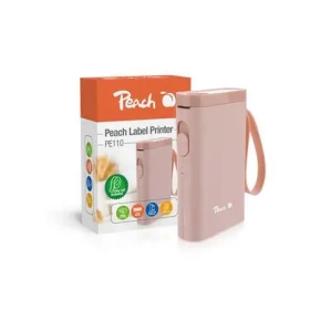 Peach PE110 ružová / Tlačiareň štítkov / Bluetooth / termotlač / 203 x 203 DPI (PE110-pi)