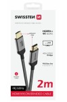 Swissten HDMI 2.0 kábel 2m čierna / 4K / 18 Gbs / pozlátené konektory (75501102)