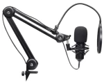 Trust GXT 270 Emita II čierna / Mikrofón / kondenzátorový / nastaviteľné rameno / USB-C / 2,5 m (25770)