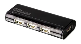 ATEN USB 2.0 HUB / 4-portový bez napájania / magnetický / strieborný (UH-284)