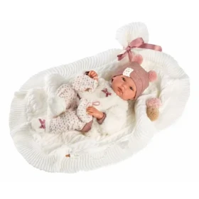 Llorens 63576 NEW BORN HOLČIČKA - realistická bábika bábätko s celovinylovým telom - 35 cm