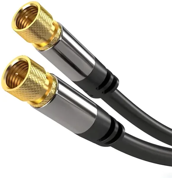 PremiumCord F(M) - F(M) / Satelitný anténny kábel / 135 dB / 4X tienený / 5 m (kjqsat5)