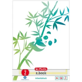 Herlitz Školský zošit 444 / Linkovaný 02 / 50 listov / Panda (50039906)