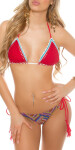 Dámske sexy háčkované trojuholníkové bikiny SFL2825 červené - Fei 34