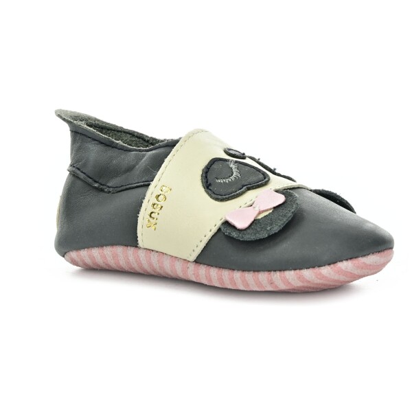 Bobux Bam Bow Charcoal barefoot capáčky 22 EUR