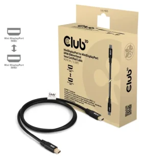 Club3D Kábel Mini DisplayPort - Mini DisplayPort čierny / Video kábel / DisplayPort 2.1 / 10K 60Hz / 1 m (CAC-1165)