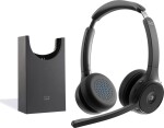 Cisco Cisco Headset 722 - Headset - On-Ear - Bluetooth - kabellos - Carbon Black - mit Ladestation - Cisco Webex Certified