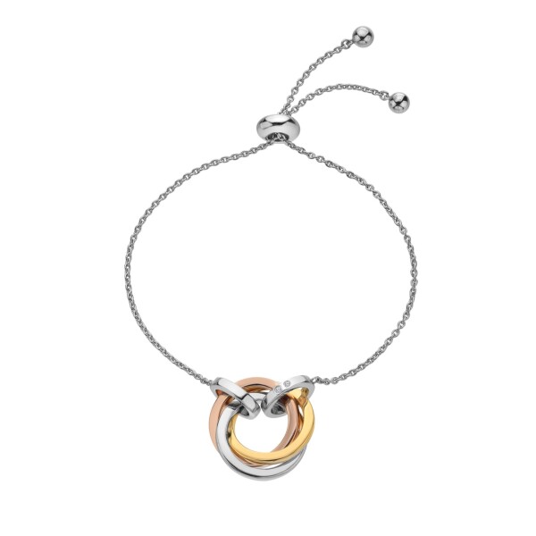 Hot Diamonds Luxusný tricolor náramok s diamantmi Trio DL707