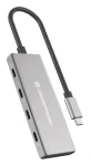 Conceptronic HUBBIES16G sivá / USB-C hub / 4X USB-C / USB 3.2 Gen 2 / USB-C PD 100W (HUBBIES16G)