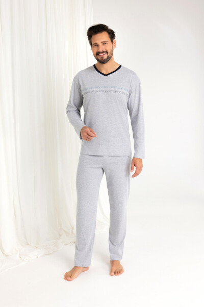 PÁNSKE PYŽAMO 485 J/25 bledá melanž M