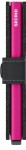 Kožená mini peňaženka Secrid Miniwallet Matte Black & Fuchsia