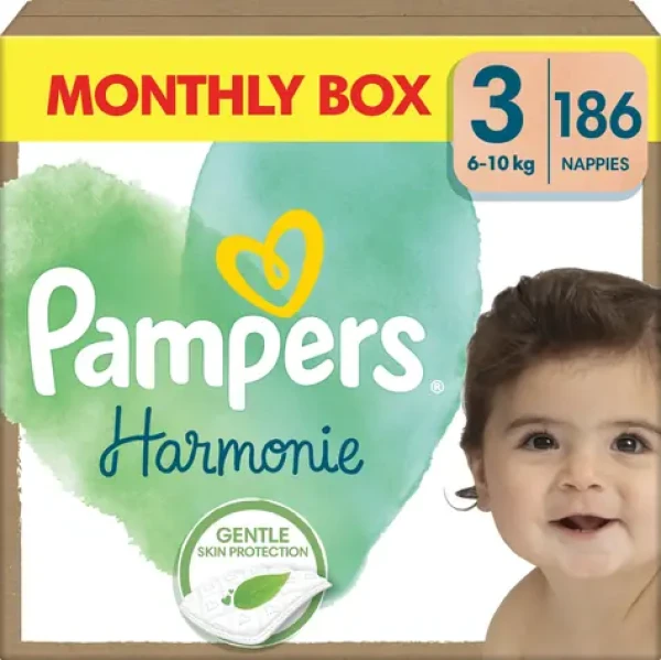 Pampers Harmónia 6-10 kg (186ks) / Plienky / Veľkosť 3 (6-10 kg) (A860)