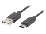 Lanberg USB-C (M) - USB-A (M) čierna / Dátový kábel / USB 3.1 / 1,8 m (CA-USBO-31CU-0018-BK)