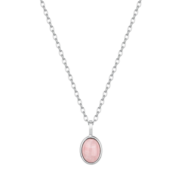 Brosway Nežný oceľový náhrdelník s ruženínom Essential BNL131