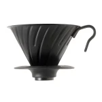 Hario V60-02 čierna matná / Dripper na filtrovanú kávu / Oceľ / Veľkosť 2
