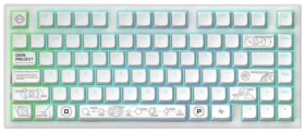 Dark Project ALU81A Terra Nova Wireless biela / herná klávesnica / mehanická / spínače g3ms Moonstone / RGB / BT 2.4GHz (DPKB_NOVA_81_ANSI_WHITE)