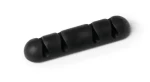 Durable Cavoline Clip 4 grafitová / Samolepiace káblový klip / 2 ks / Pre káble do 5 mm (504037)