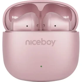 Niceboy Beans 4 POP ružová / Bezdrôtové slúchadlá s mikrofónom / Bluetooth 5.4 / IPX4 / nabíjacie púzdro (8594182431230)