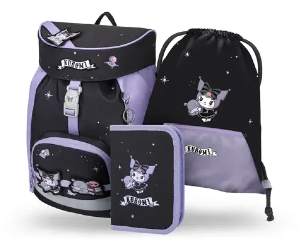 BAAGL SET 3 Airy Kuromi Fortune Dream / Školský set / batoh + peračník + sáčok / GRS / od 1. triedy ZŠ