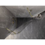 MEXEN/S - Lunar sprchovací kút päťboký krídlový ľavá 100 x 100, transparent, zlato 831-100L-100P-50-00-L