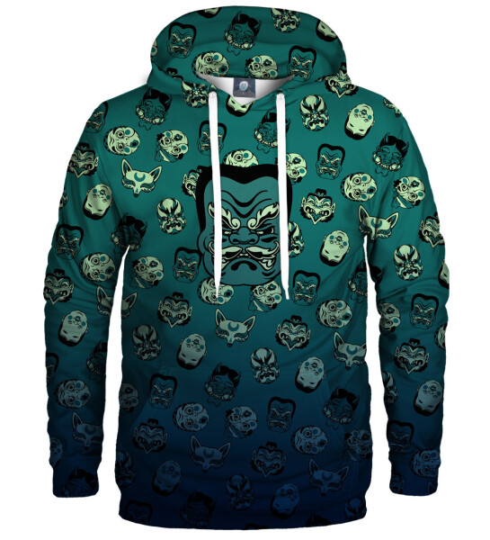 Aloha From Deer Kabuki Mask Drowned Hoodie HK AFD925 Teal