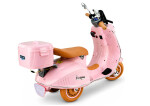 Mamido Detský elektrický skúter Vespa 2x35W s kufríkom ružový