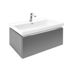 Kúpeľňová skrinka s umývadlom a batériou SAT Feel 60x30x44, 8 cm antracit mat SATFEEL60ANTU4BA SATFEEL60ANTU4BA