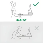 Leitz Ergo tmavo šedá / Stojan pod monitor / Výškovo nastaviteľný / do 27" (65040089)