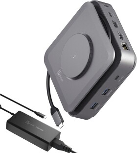 J5create j5create JCD3199P-FN stacja dokująca Przewodowa USB 3.2 Gen 2 (3.1 Gen 2) Type-C Sivý