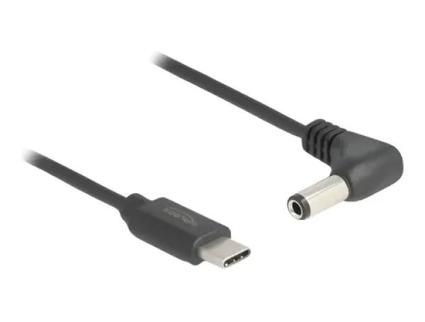 DeLock USB-C DC 5,5 x 2,5 mm 90 ° / Napájací kábel / 1,5 m (85399)