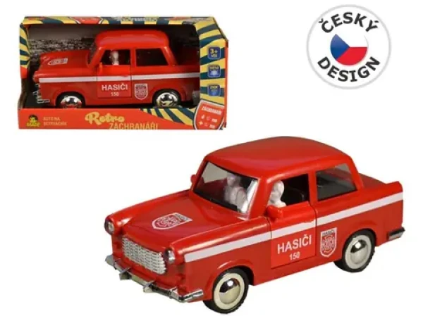 MaDe 98529 - Auto retro požiarne na zotrvačník 6 x 17 x 8 cm