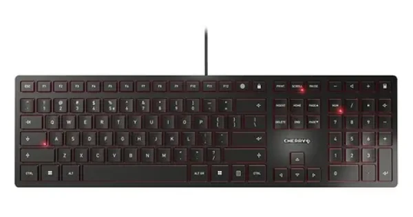 Cherry KC 6000 SLIM čierna / Klávesnica / US-ENG layout / drôtová (JK-1600EU-2)