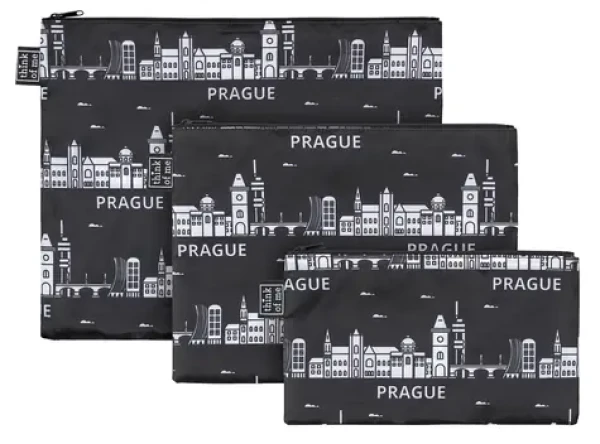 Presco Group Set 3 taštičiek Praha / MINI - 13 x 23 cm / MIDI 20 x 27 cm / MAXI 25 x 32 cm (A-7494)