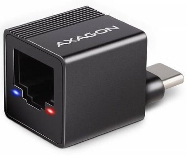 Axagon ADE-MINIC USB-C 3.2 Gen 1 - Gigabit Ethernet MINI sieťová karta, Realtek 8153, auto inštal, čierna (ADE-MINIC)